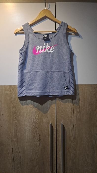 Bluzka młodzieżowa sportowa bez rękawów Nike nastolatka 12-13 lat