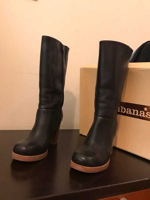 Cubanas Boots - Size 38 - Black Leather