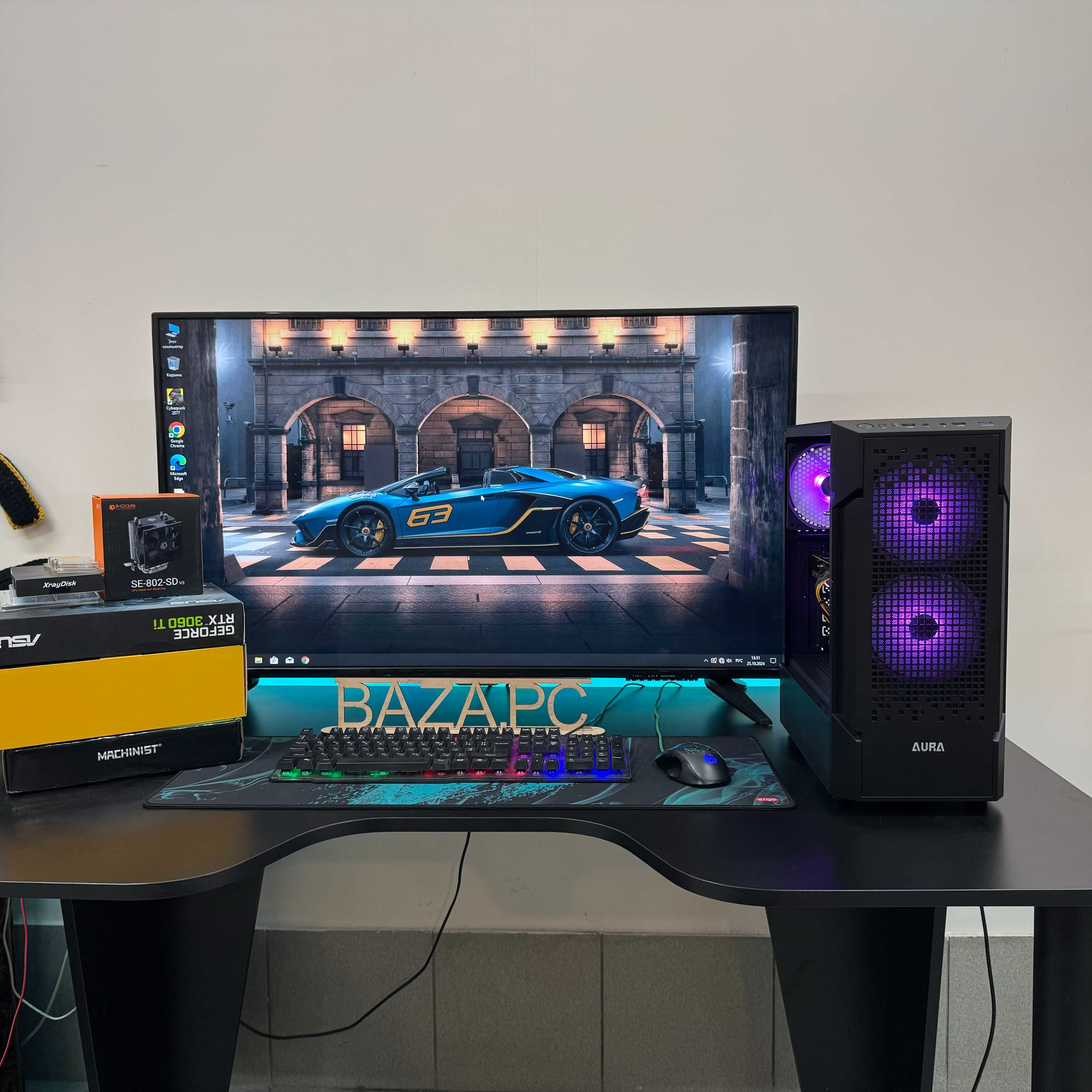 Компютер Новый Ryzen 5 5500, 16GB DDR4, Asus RTX 3060 ti, SSD 512GB m2