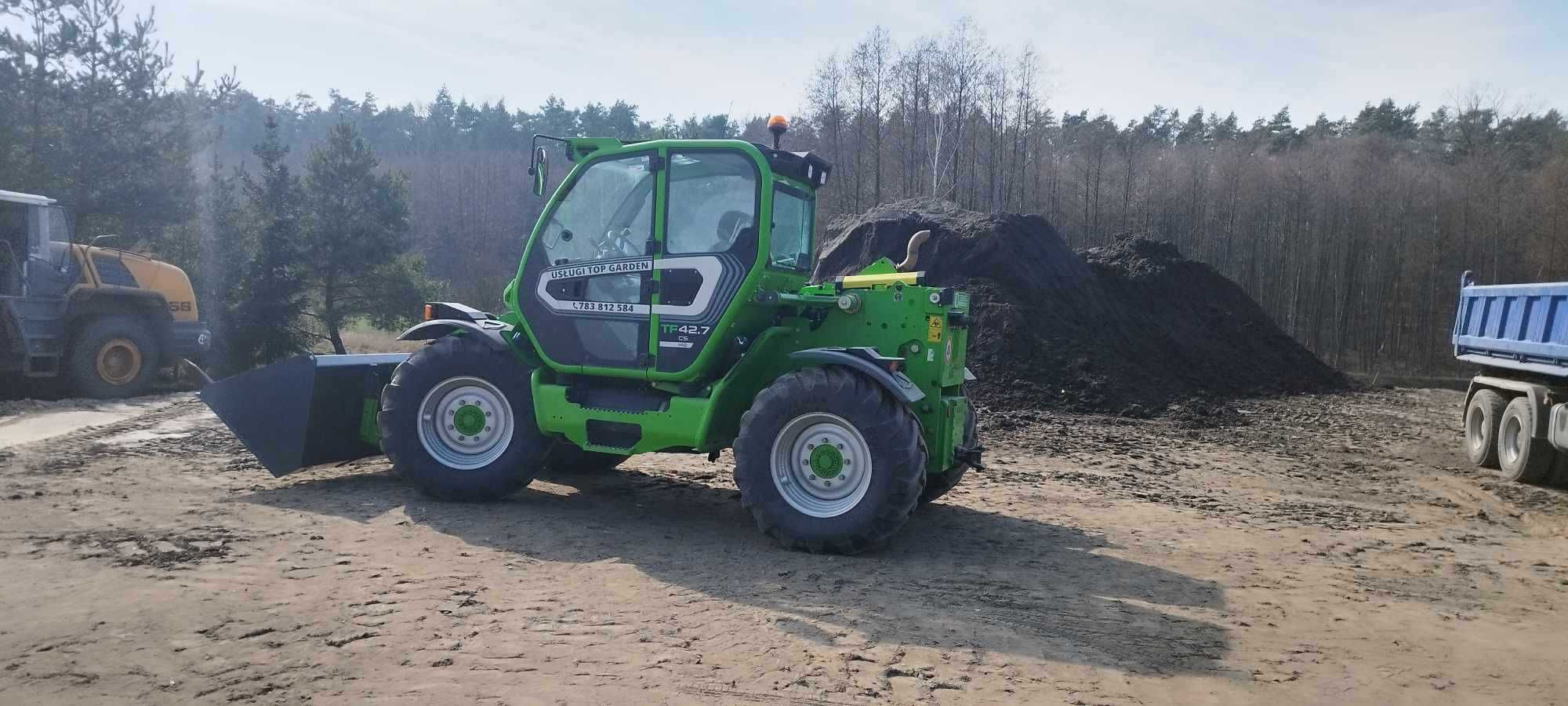 Ładowarka teleskopowa 4,2T 7m Łyżka 1,4m3 Widły Przewóz ziemi gruzu