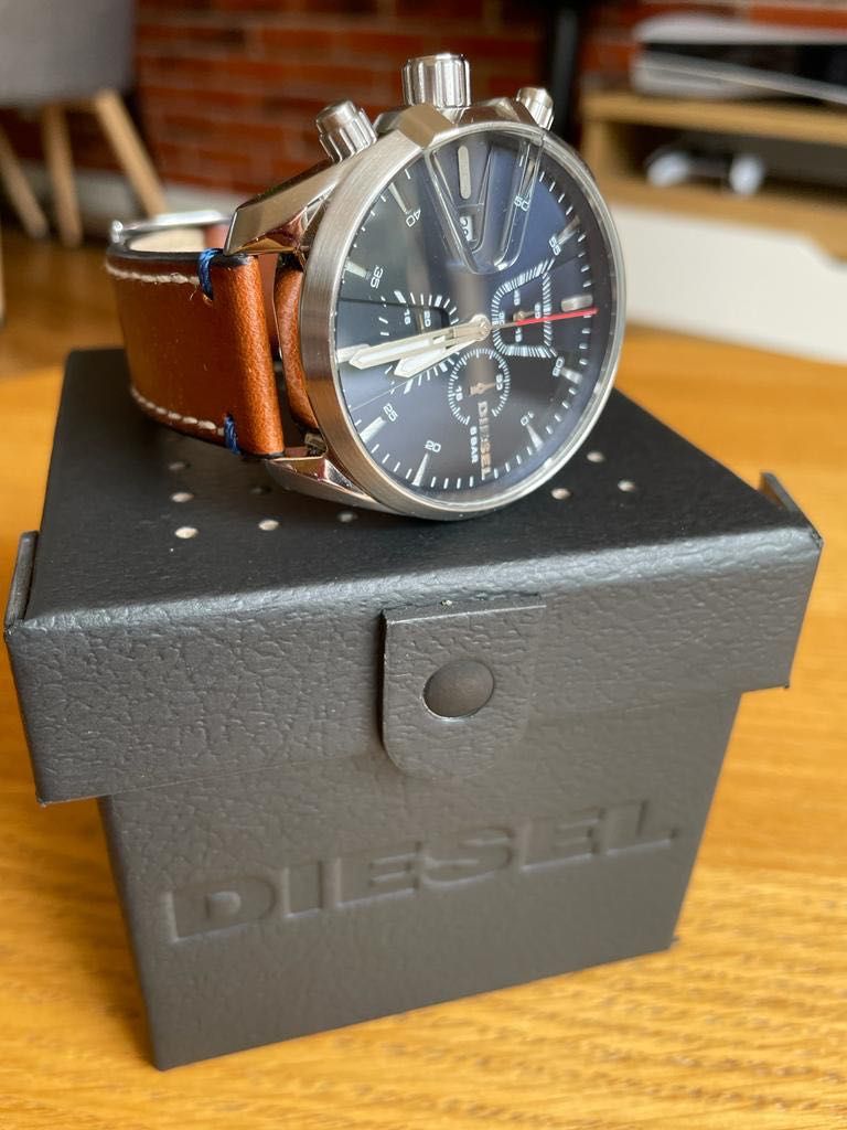 Diesel DZ4470 Zegarek Męski, Ø 47 mm, Brązowy/Niebieski