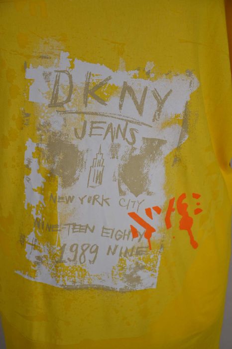 DKNY Jeans Koszulka Damska S Oversize Oryginalna Super Stan Bawełna