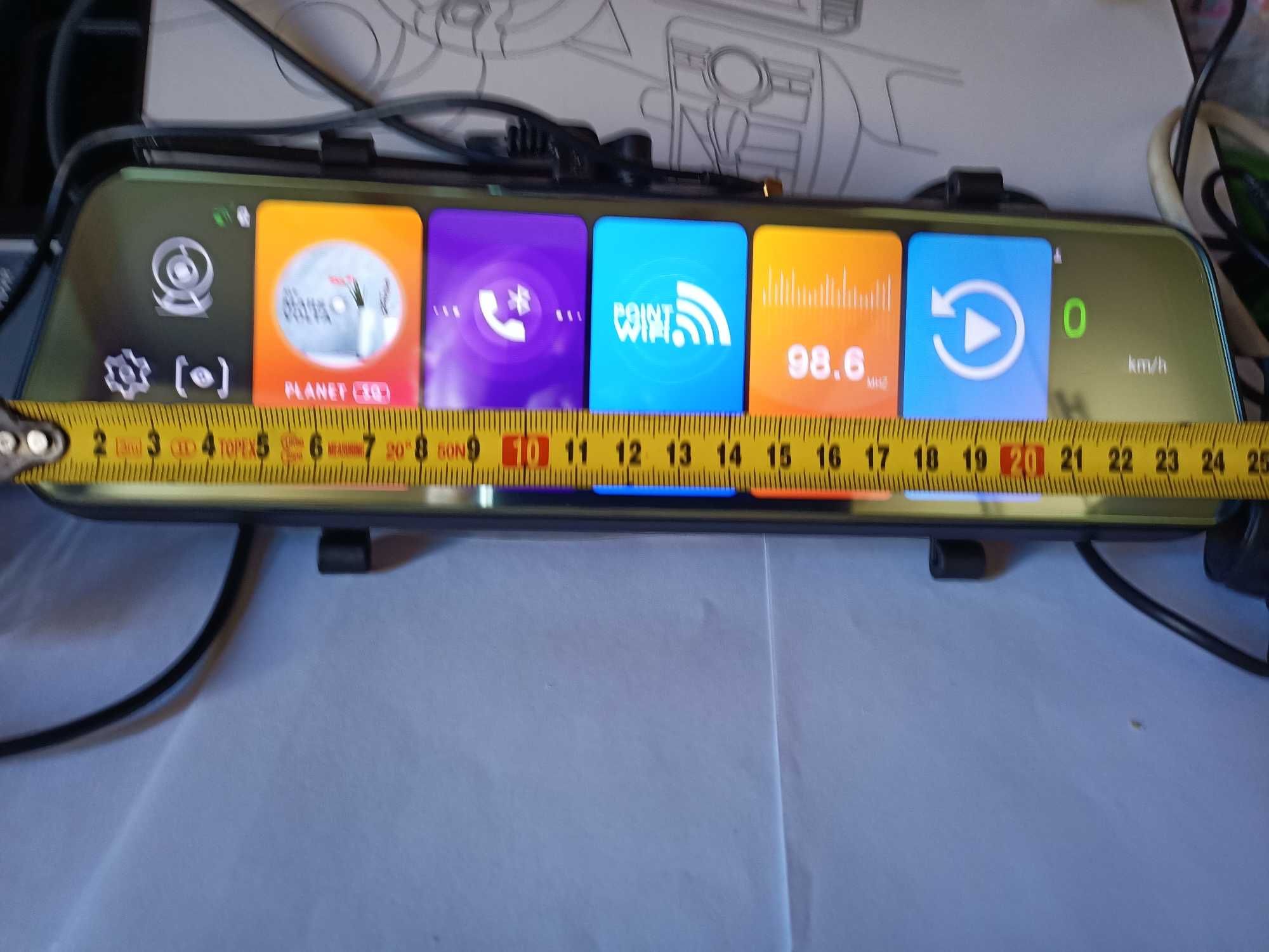 Дзеркало відеореєстратор 2/32 4G Android 8,1  2 камери GPS навігатор