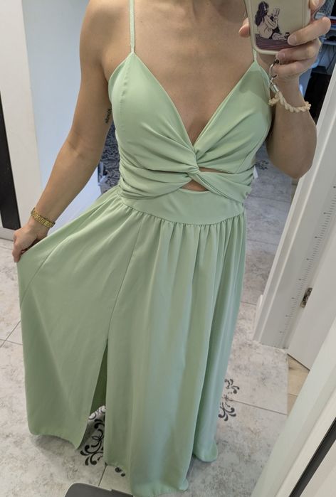 Sukienka nowa 36 New Collection długa pistacjowa