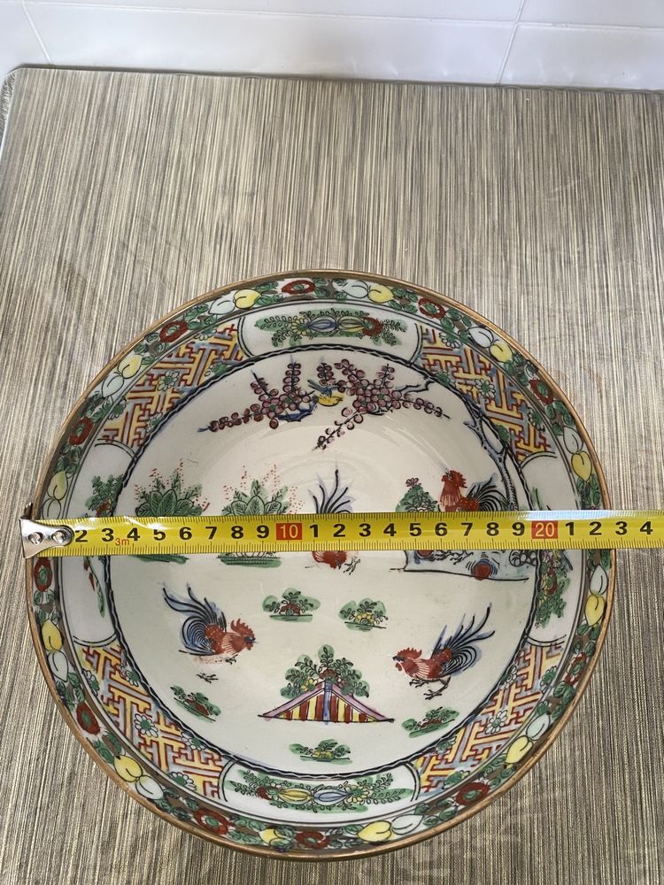 Pocelana tigela chinesa  tigela com galo,