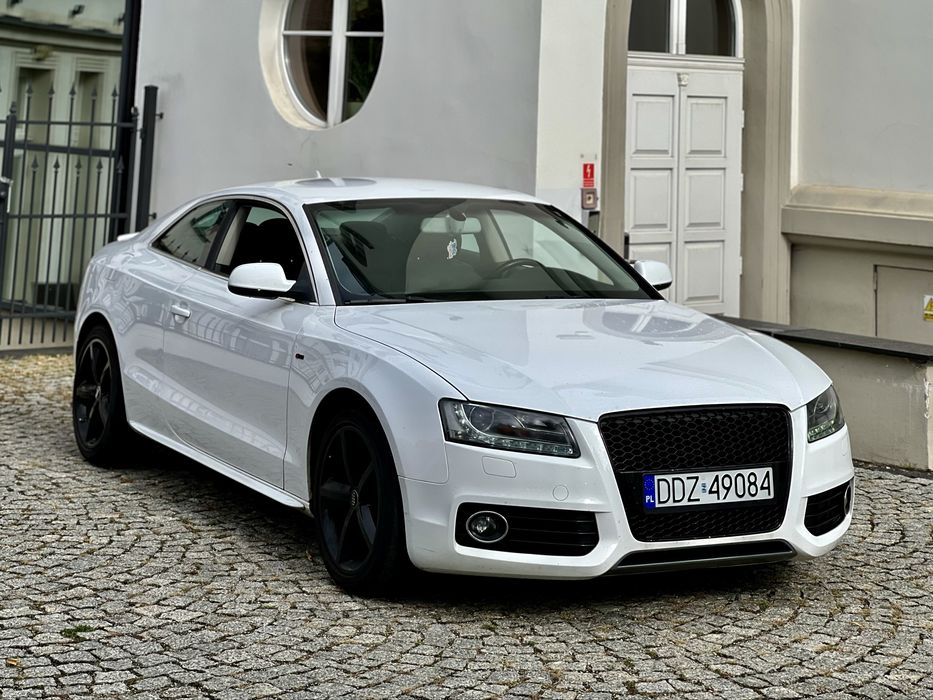 Audi a5 2.0 170 S Line Ledy Czujniki Navi Piekne Białe