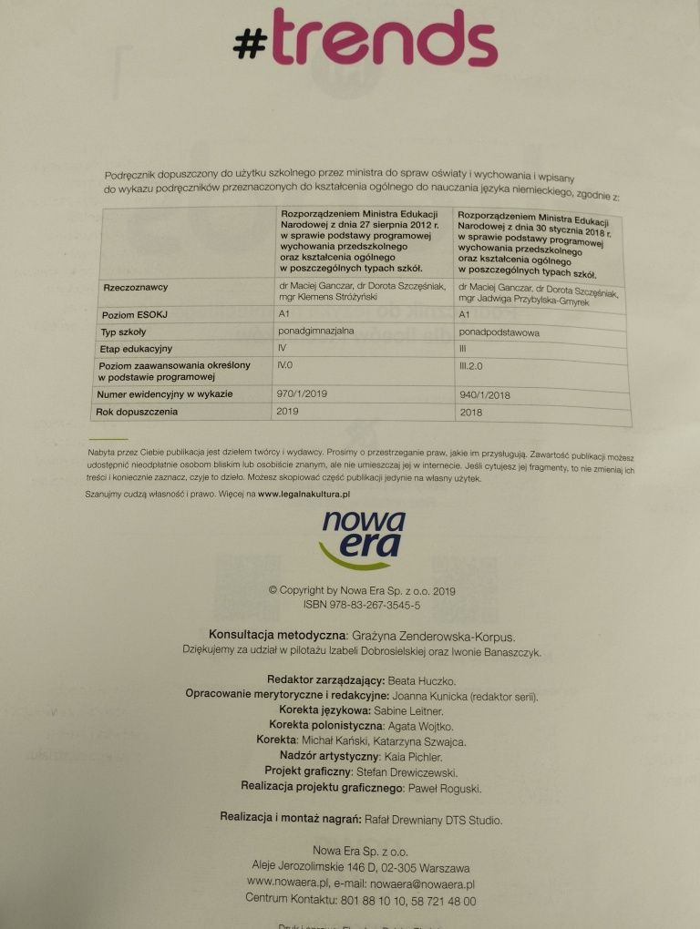 #trends 1 - podręcznik do niemieckiego