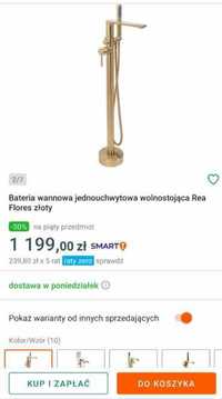 Bateria wolnostojąca do wanny