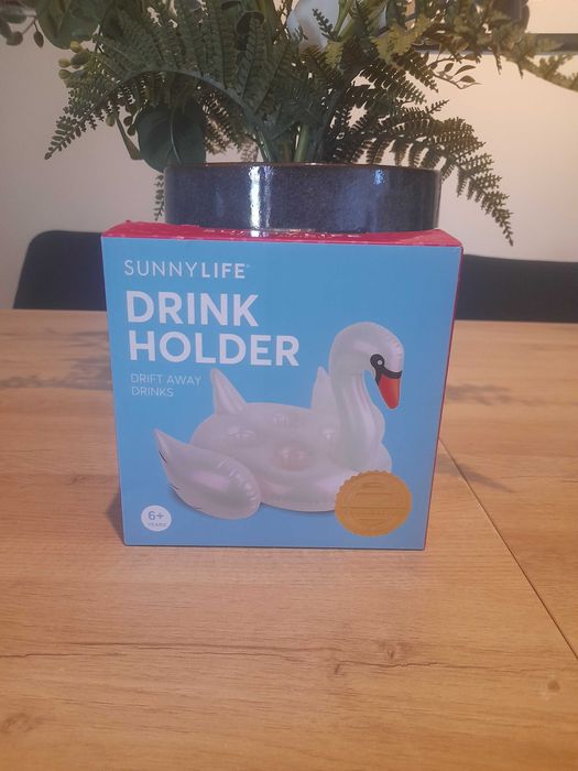 Porta-bebidas inflável – Cisne - NOVO, EM CAIXA