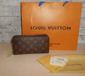 Portfel torebka Saszetka organiser 2 zamek Louis Vuitton, skóra 078-3