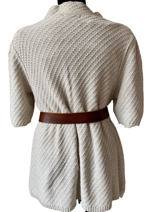 Kardigan sweter tunika New Look na zimę S M L bawełna kremowa beżowa