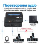 Цифровой HDMI аудио экстрактор, преобразователь звука с HDМІ на 3,5мм
