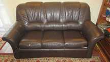 Sofa 3 osobowa (tapczan, wypoczynek), - skóra, funkcja spania