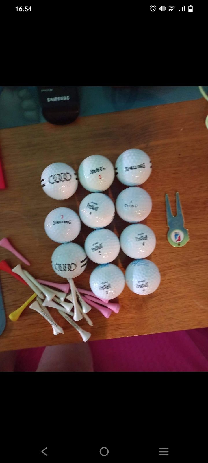 Piłeczki do golfa +podpórki