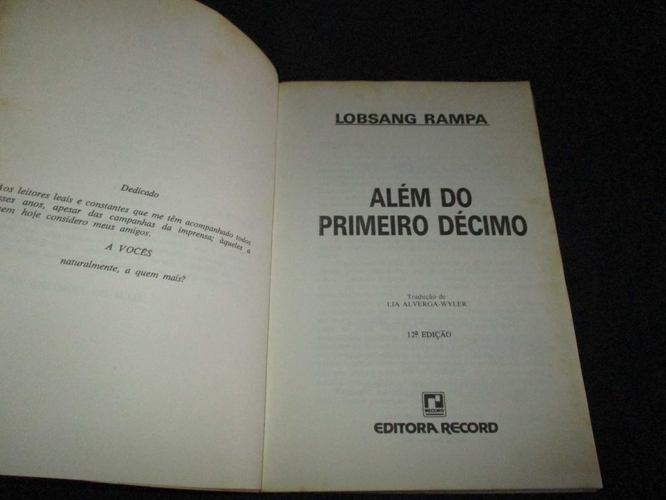 Livro Além do 1º Décimo Lobsang Rampa