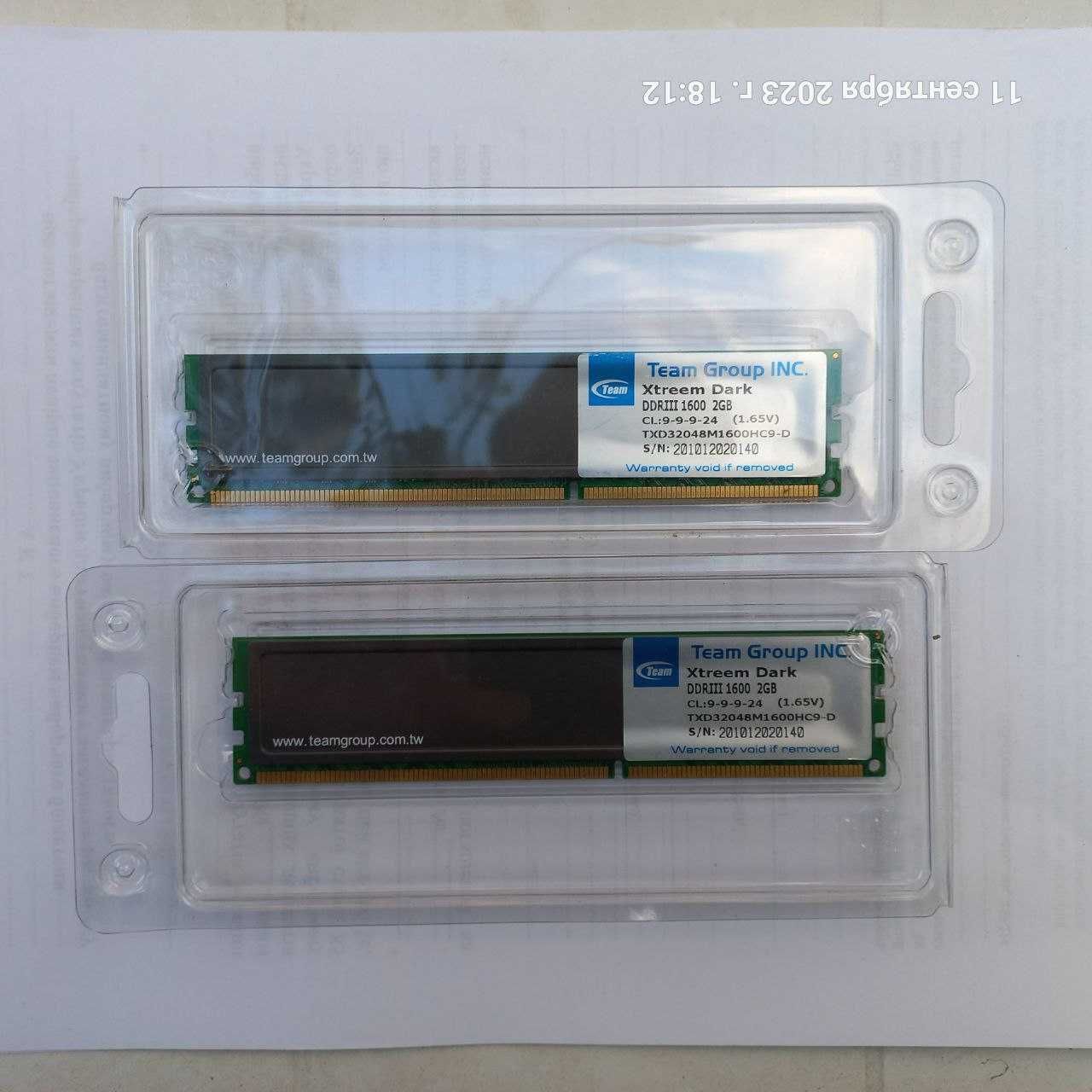 Team Group Xtreem Dual оперативная память 2*2GB, частотой DDR3 1600.