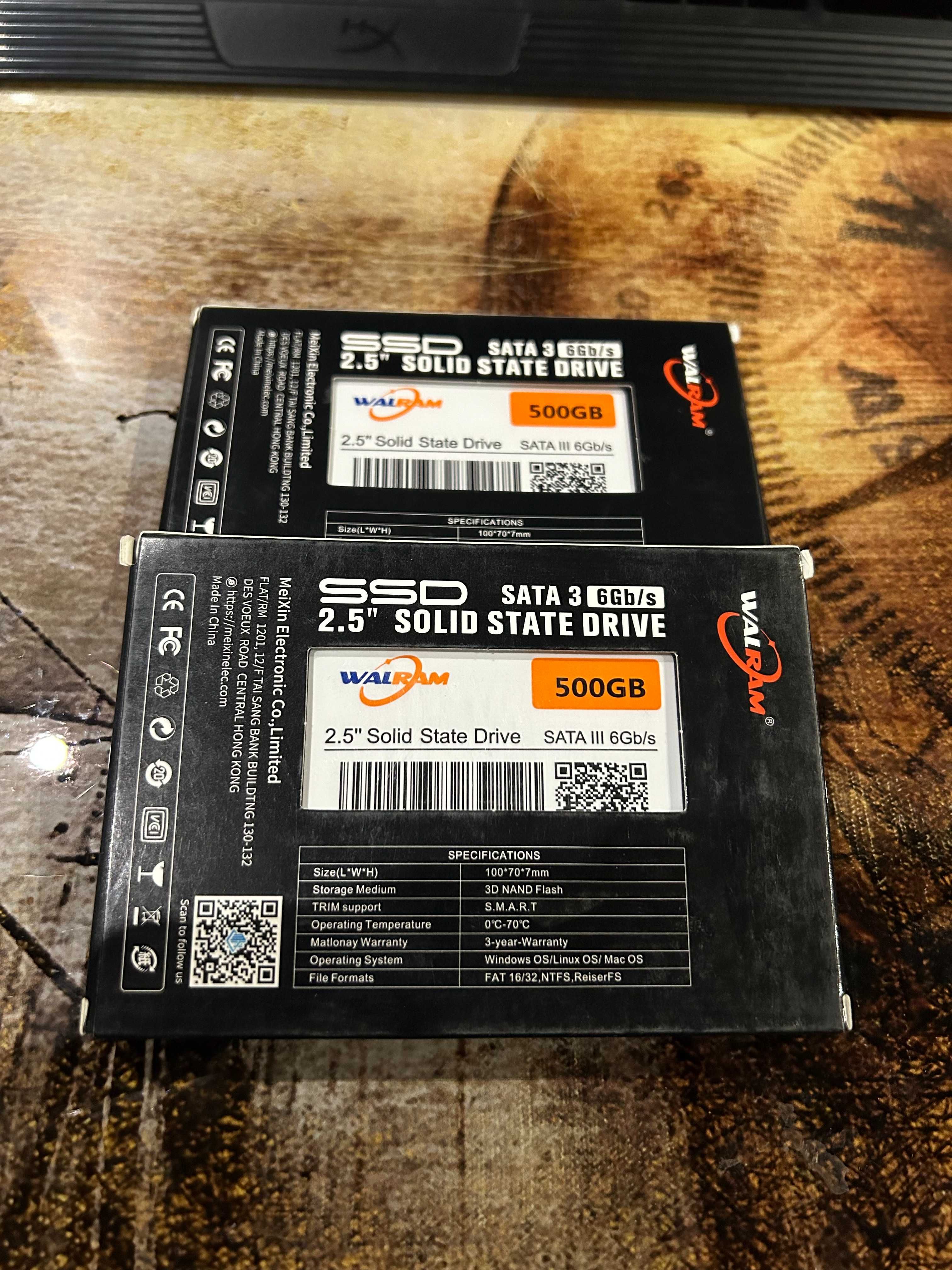 Нові SSD накопичувачі 500Gb SATAIII 2.5 для ПК ноутбуку