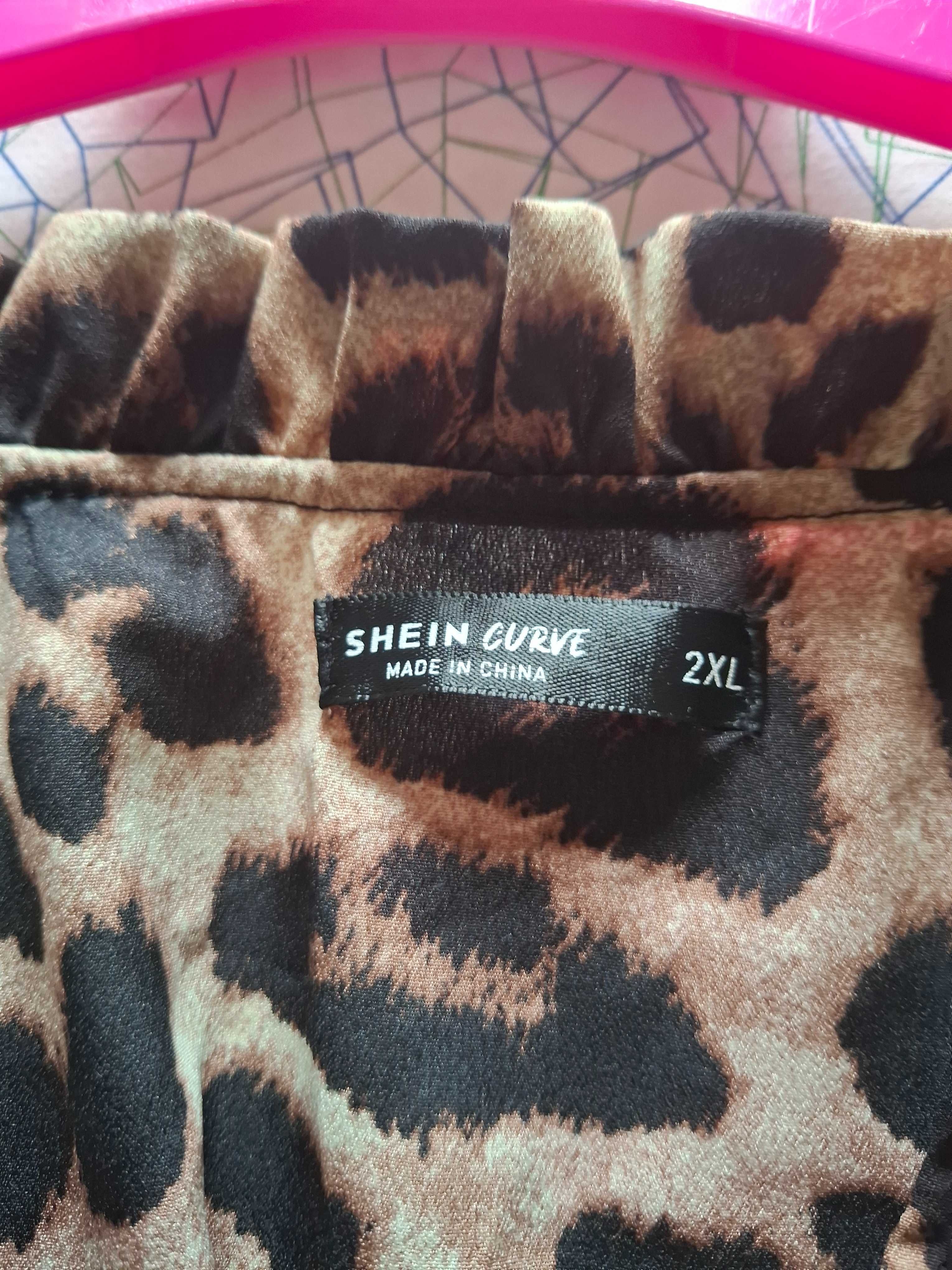 Sukienka w panterkę shein 2xl