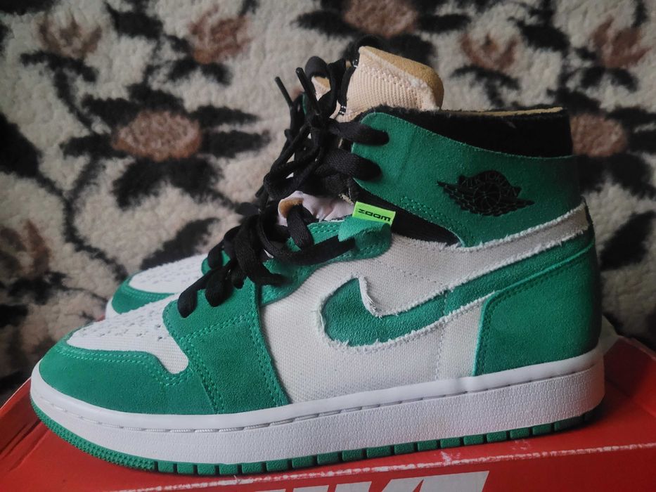 Mega buty Jordan 1 High Zoom Air CMFT Stadium Green r.40,5 świetnystan