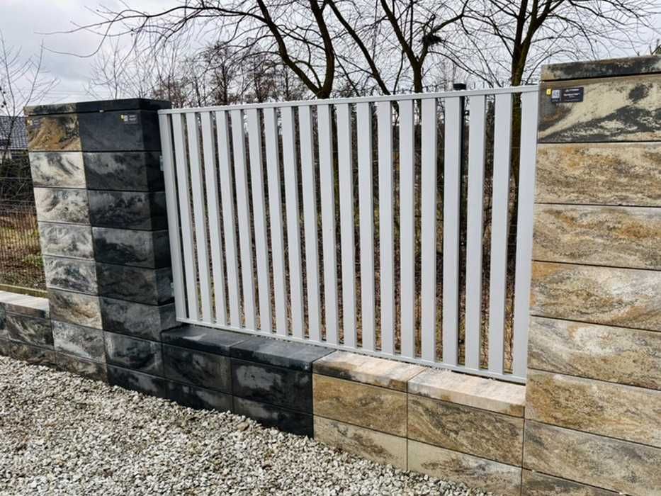 Nowoczesne przęsło palisadowe 2x1,2 m, ogrodzenia palisadowe, montaż