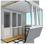 Балконна РАМА. Встановлення БАЛКОНУ та вікон. Панорамне скління ОКНА