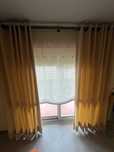 cortinas completas para duas janelas com 1,46 e 1,96 metros de largura