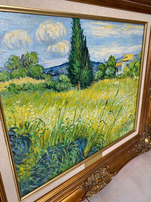 Quadro reprodução "Campo de trigo com cipreste" Vincent van Gogh