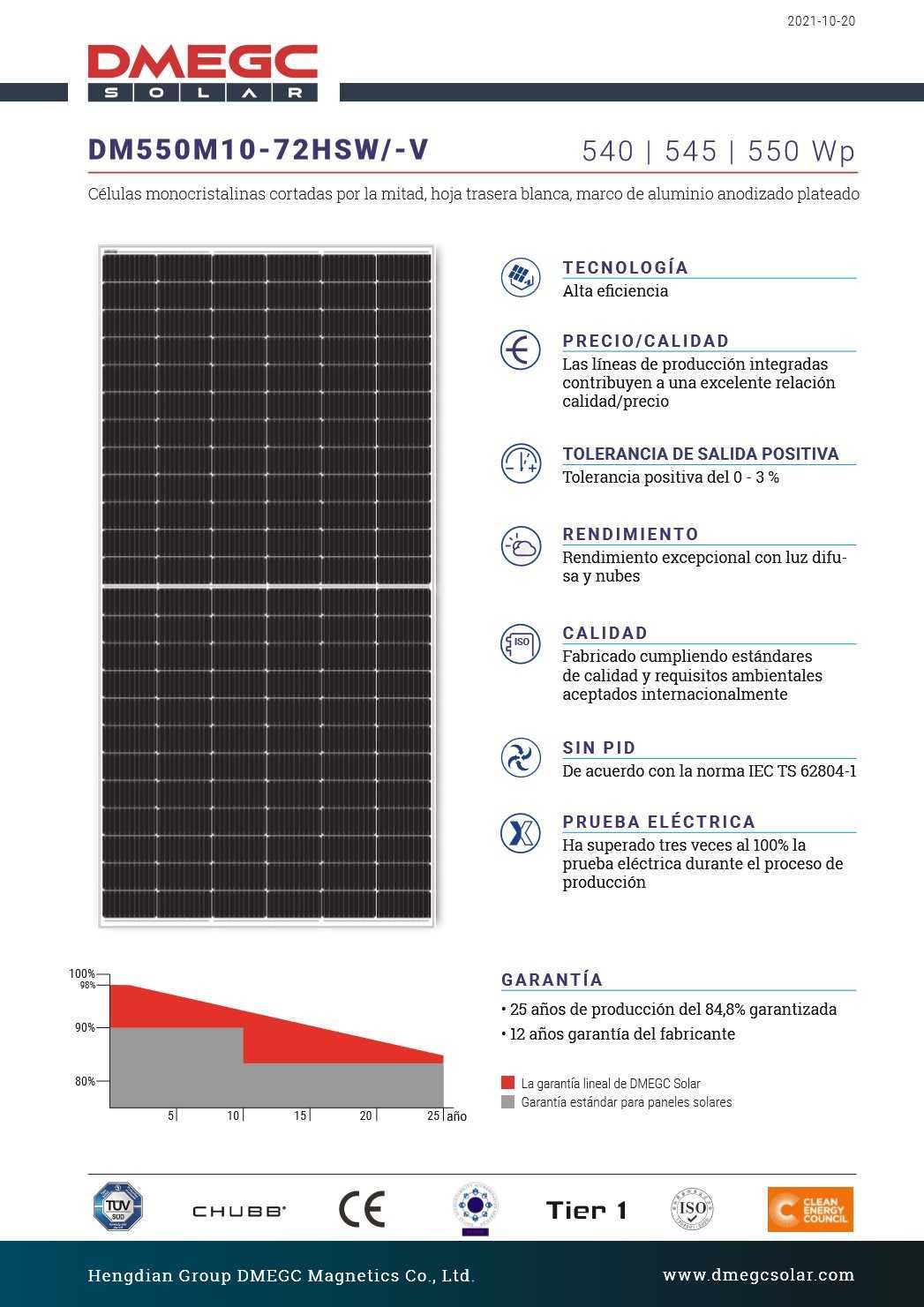 Painel Solar Fotovoltaico 550W DMEG