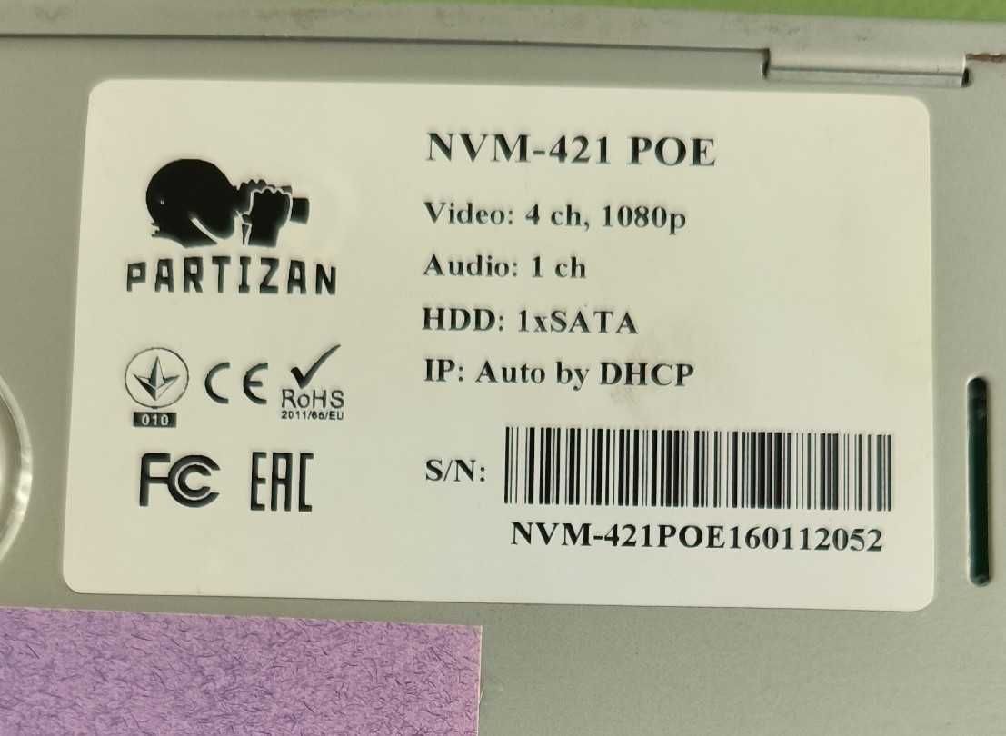 IP відеореєстратор Partizan NVM-421 POE