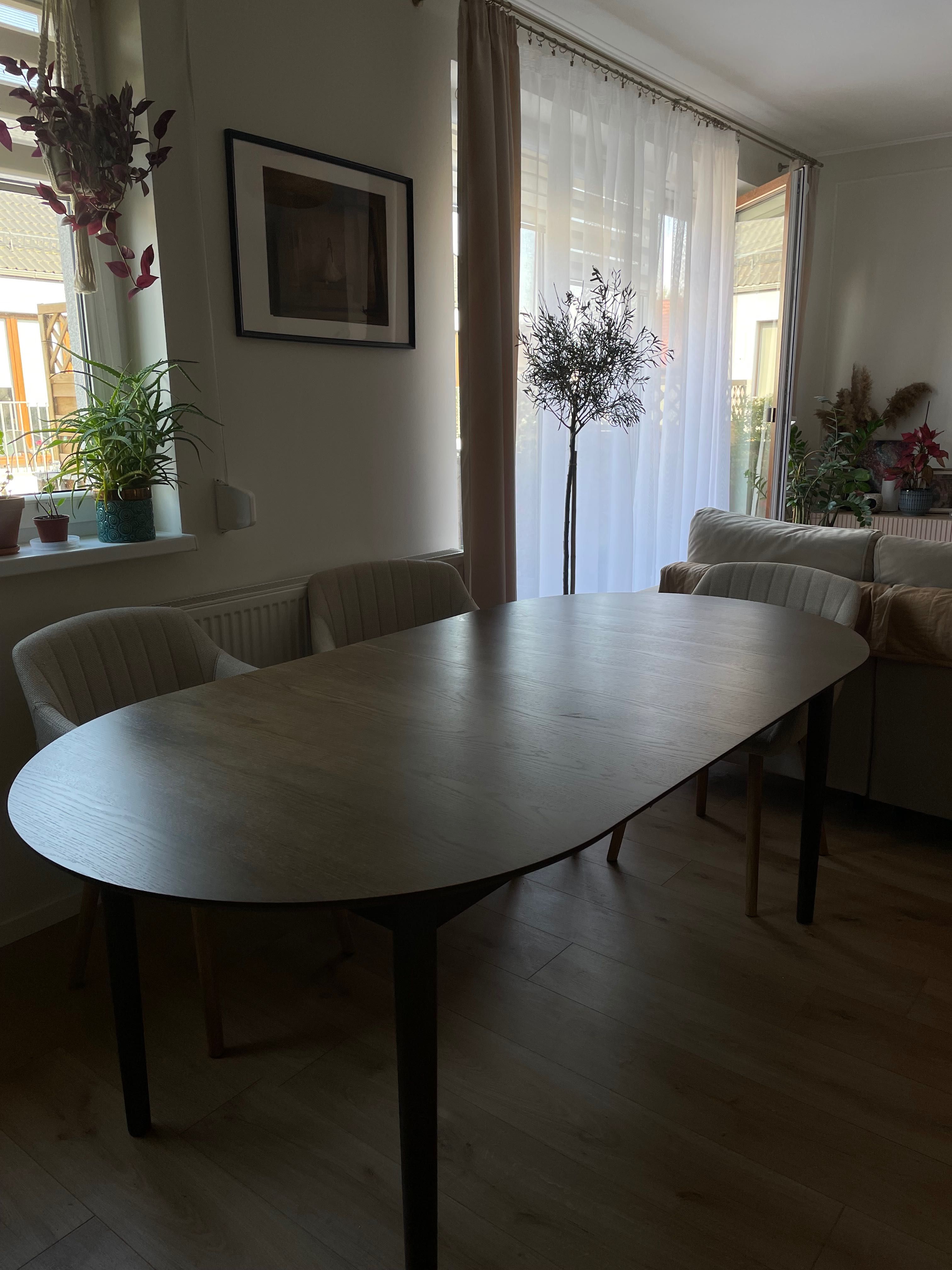 Stół do jadalni  MARSTRAND 100x200/280 ciemny dąb