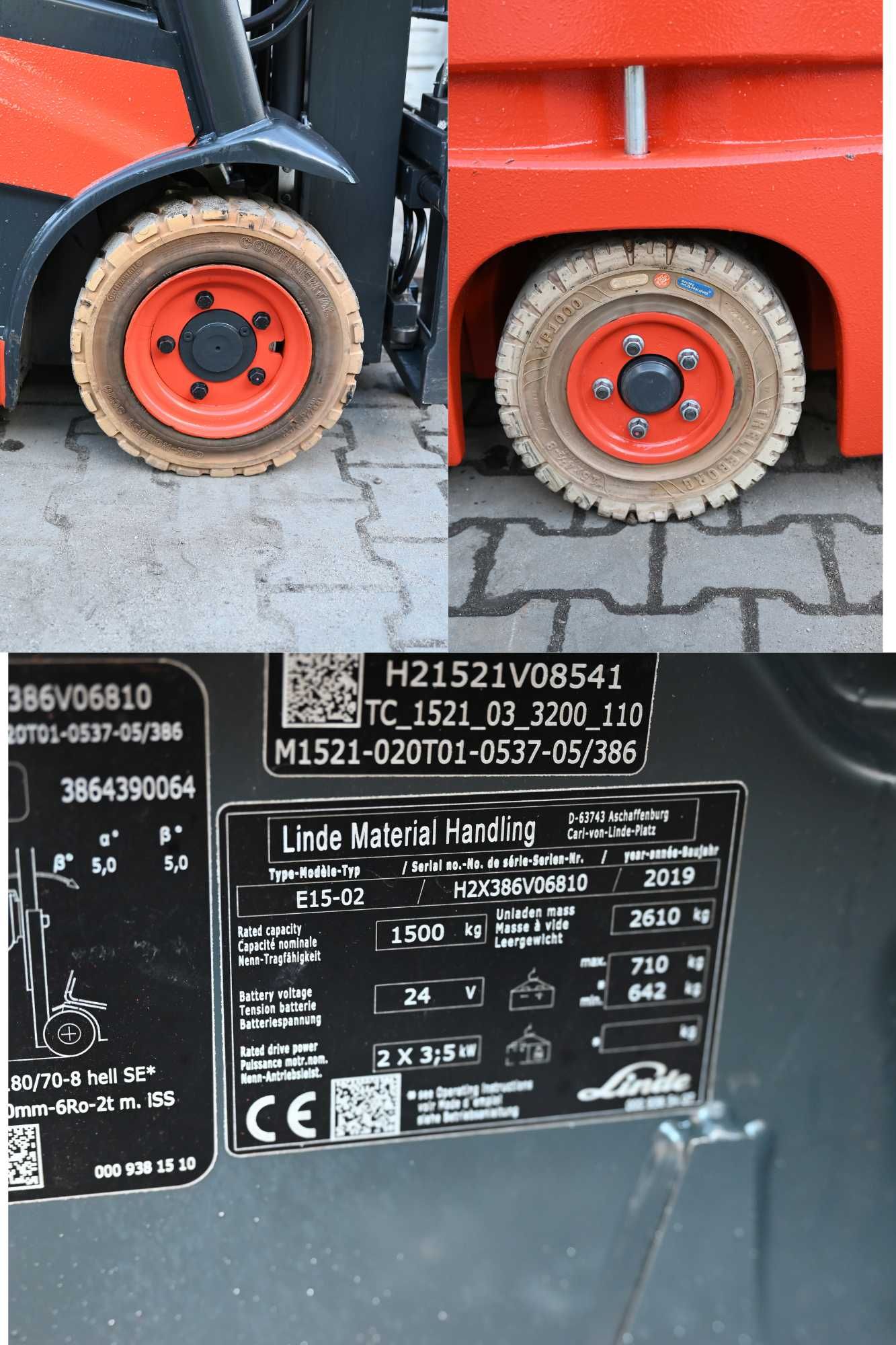 Wózek widłowy Linde E15 Triplex 540cm 4500 mth 2019 rok rok FHP 390