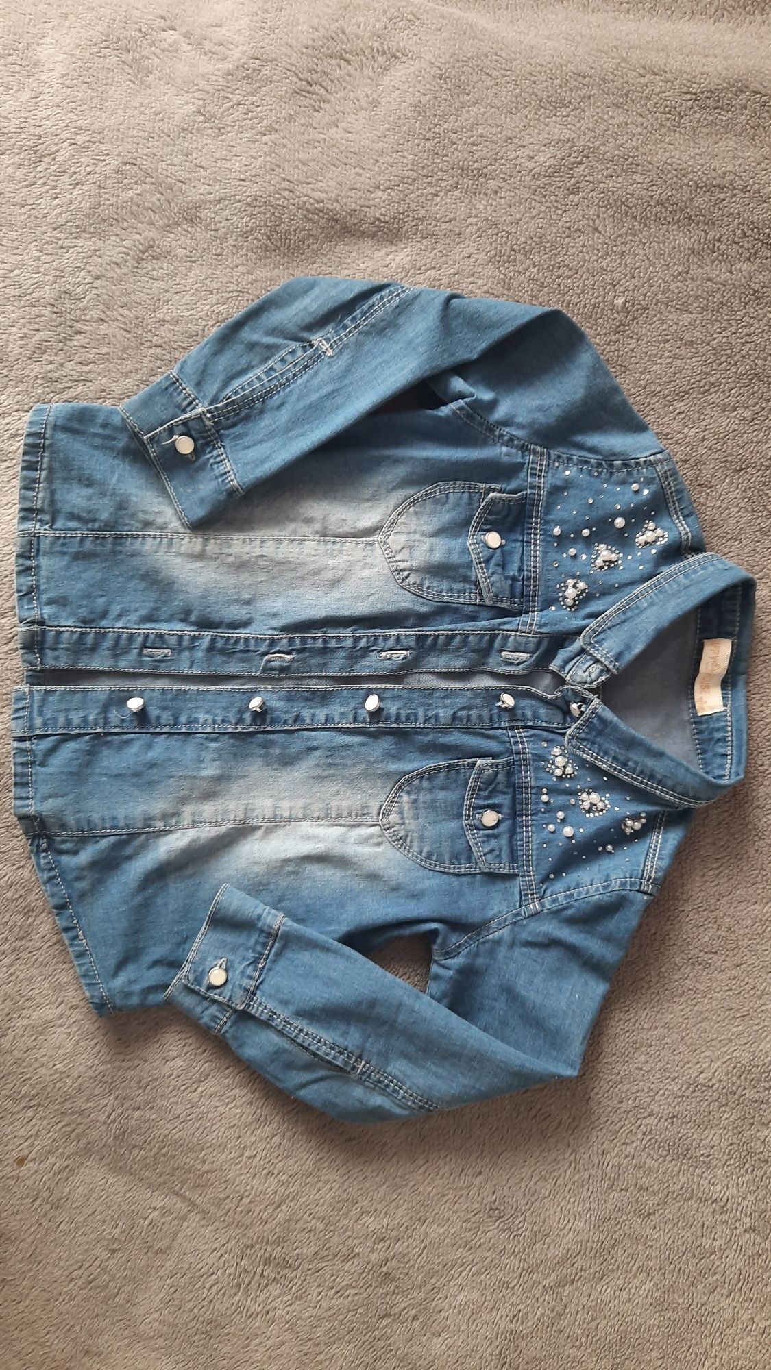 Bluza kurteczka denim 92/98 dla dziewczynki