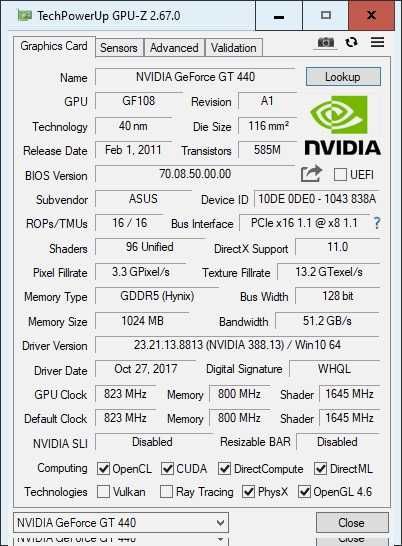 Відеокарта Asus GeForce GT440 ENGT440/DI/1GD5 PCI-e GDDR5