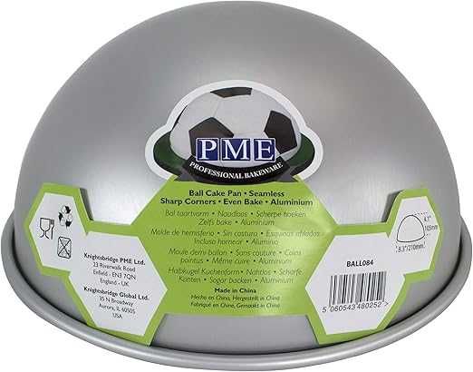PME BALL084 aluminiowa blacha do tortów kulowa/półkuli, 20x10cm NOWA