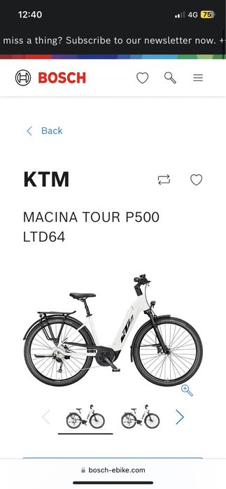 Bicicleta elétrica BOSCH KTM MACHINA TOUR P500 LTD