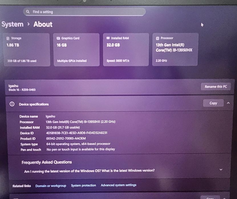 Razer Blade 16 – Potência e Elegância Numa Só Máquina!