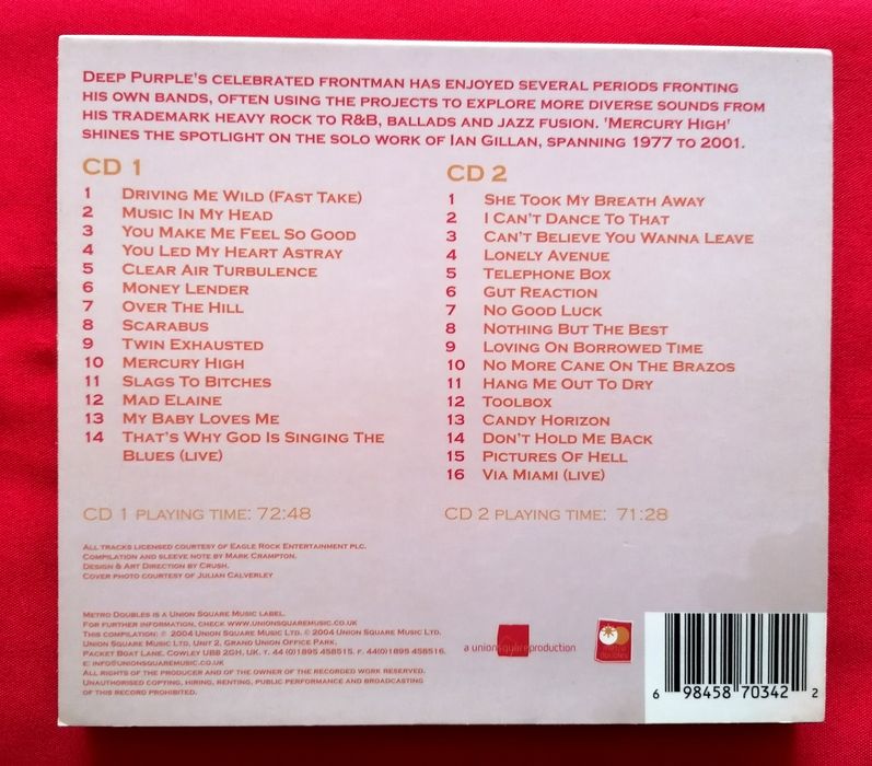 Ian Gillan - Mercury High (2CDS)