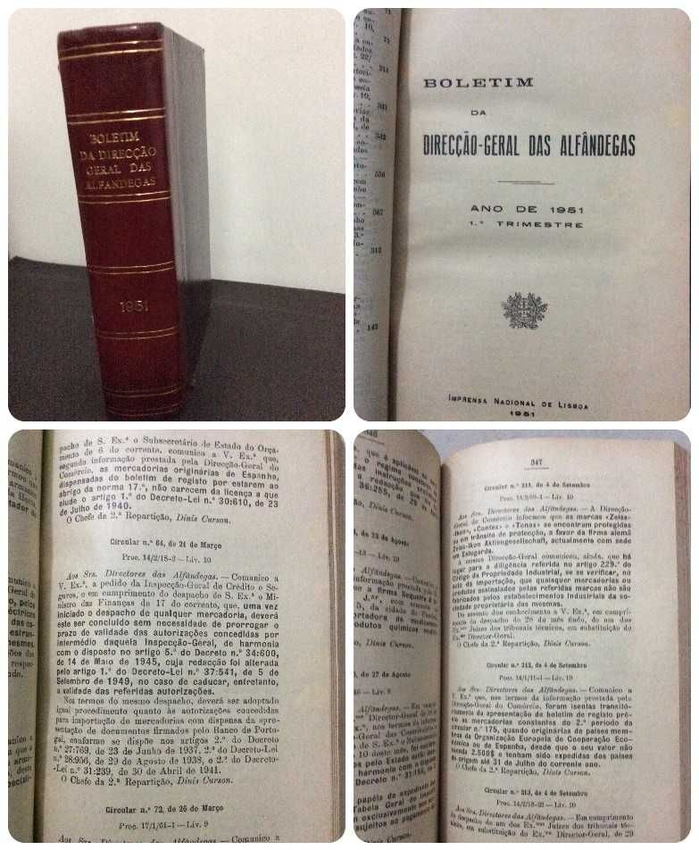 Boletim da Direcção Geral das alfândegas, ano de 1951