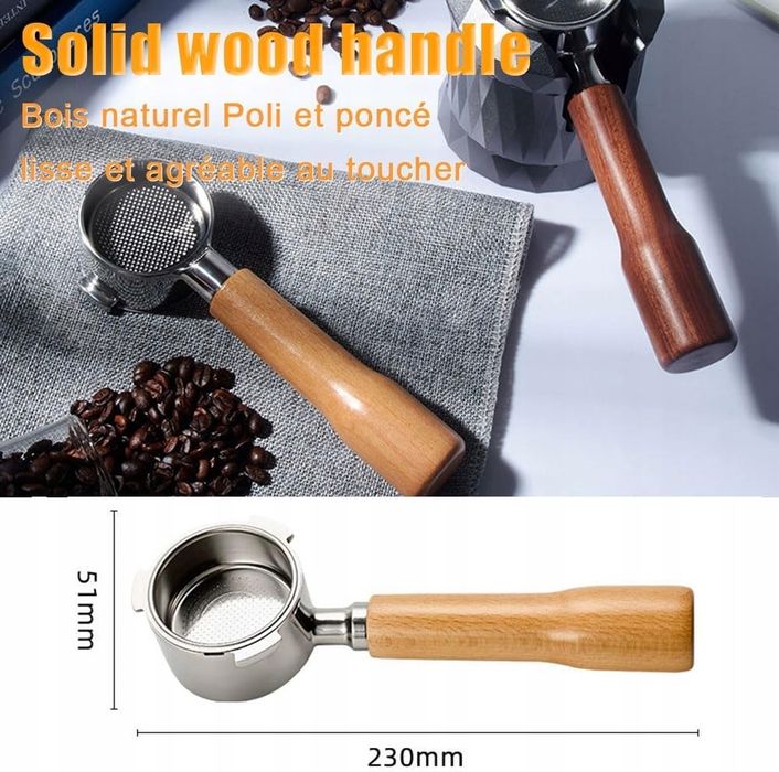 Kolba bez dna 51 mm z 3 uszami, kompatybilna z Delonghi EC680 EC685