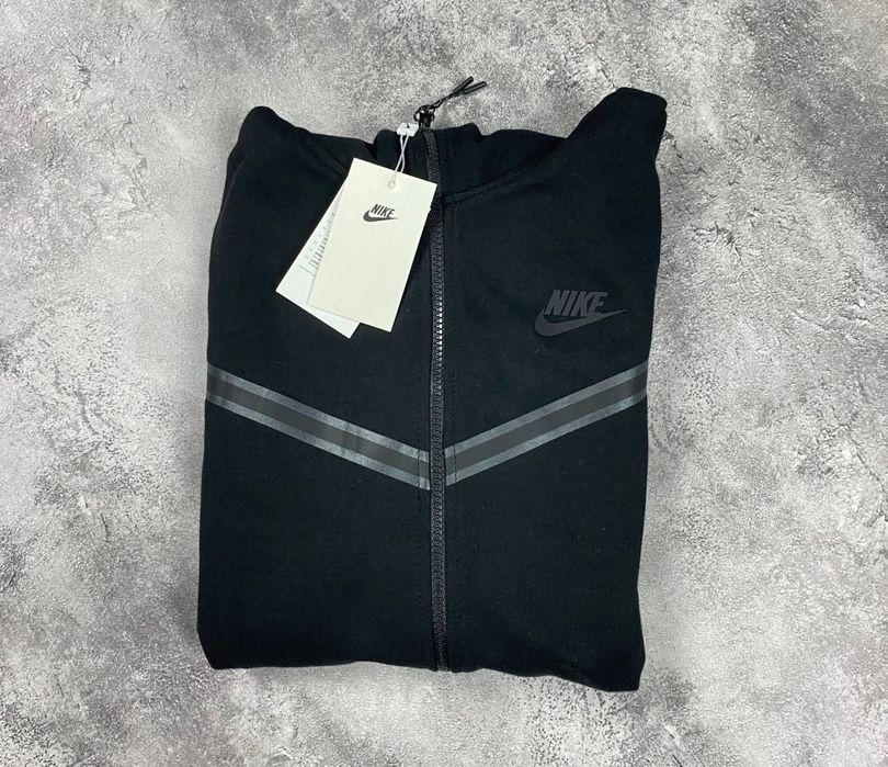 Кофта Nike Tech Fleece чорна/спортивна кофта Nike Tech Fleece/nike теч