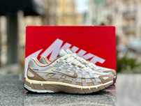 Nike P-6000 Beige White  стильні легкі кросівки сітка якість