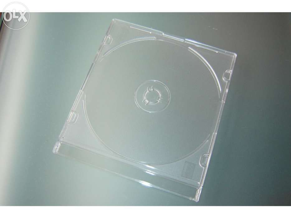 Pack de 10  caixas dvd cd slim cristal