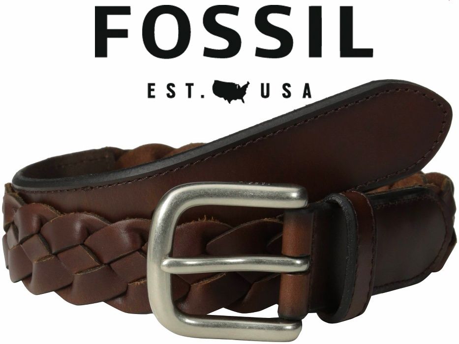 Ремень кожаный _ Fossil Men's Belt (Leo Brown & Cognac)