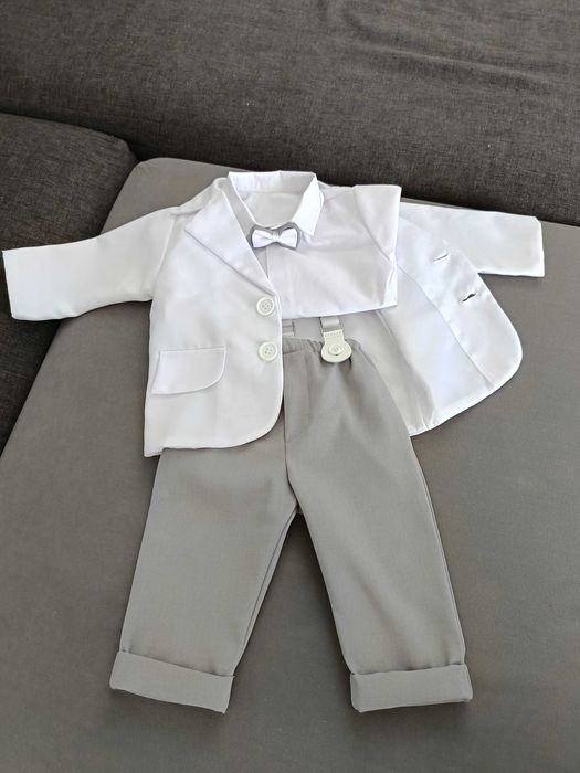 Garniturek/komplet do chrztu dla chłopca r.68/74