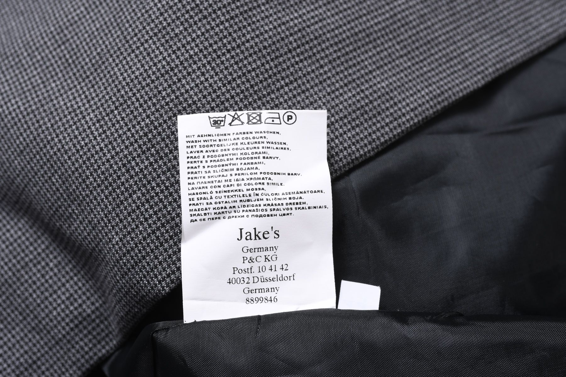 JAKE*S szara sukienka midi w pepitkę do pracy r 44