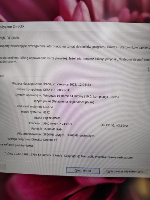 Laptop gamingowy Lenovo LOQ 15IAX9 gwarancja