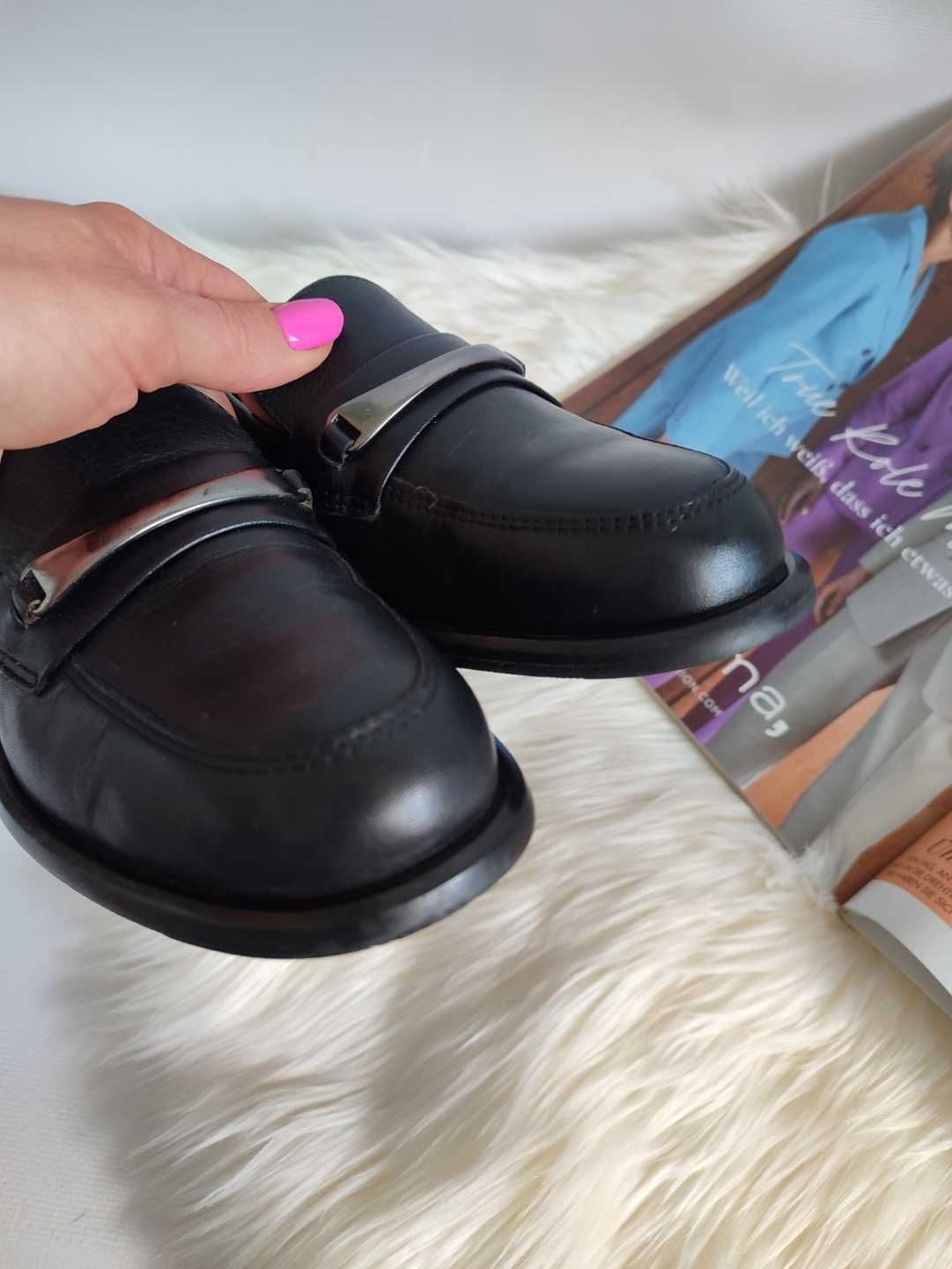 Clarks кожаные туфли лофери черевики