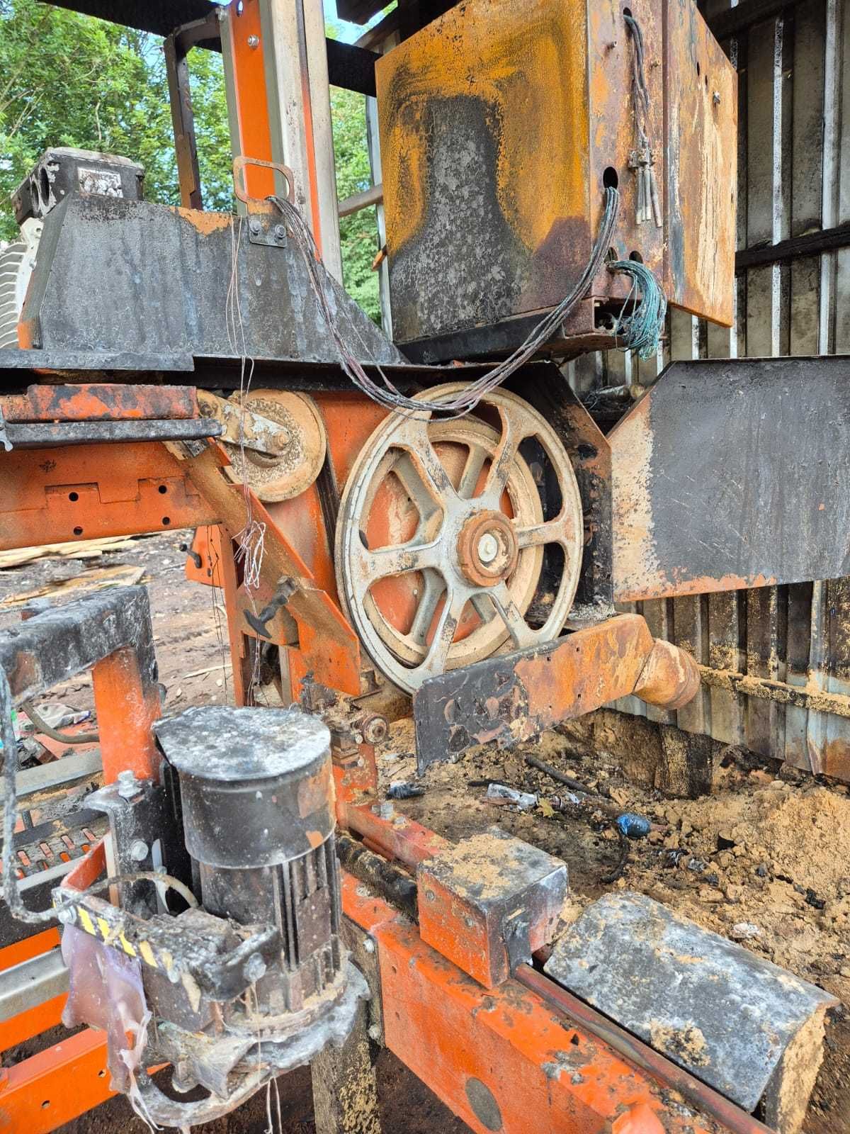 Trak Wood-Mizer LT70ME20SAH3-SWR po pożarze