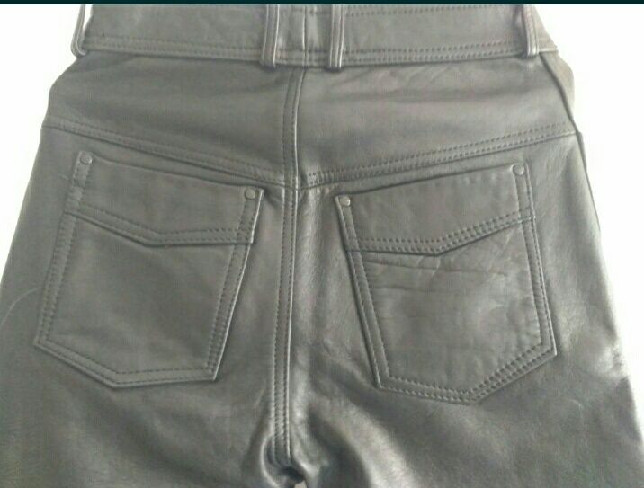 skórzane spodnie typu jeans *naturalna skóra * Louis