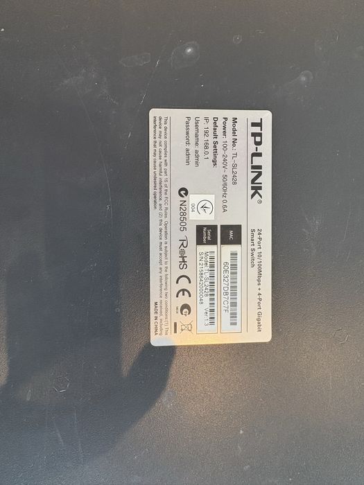 Комутатор TP-LINK TL-SL2428, 24+4 порти